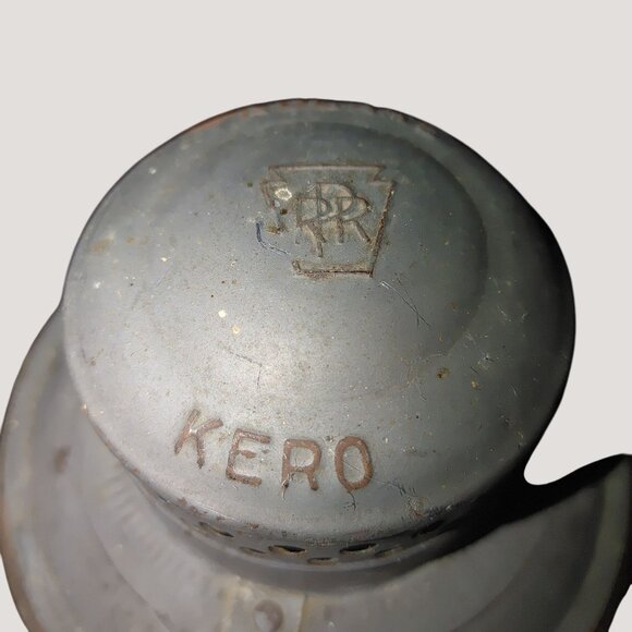 Adlake Kero Rail 257 Road Lantern Vintage USA Canada Clear Globe Metal Frame - Picture 10 of 16